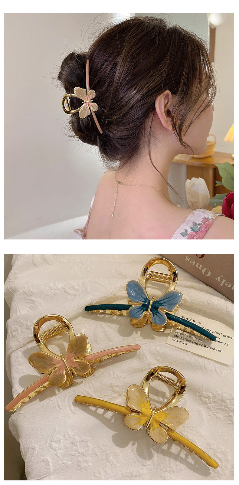 Women's Casual Simple Style Streetwear Butterfly Alloy Hair Claws