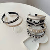glam shiny u shape imitation pearl rhinestone hair band