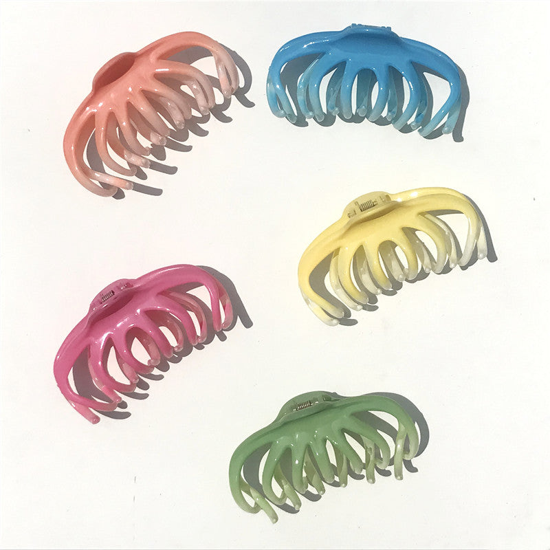 women's simple style solid color arylic hair claws