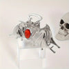 Halloween Funny Women's Bat Metal Inlay Gem Hair Claws