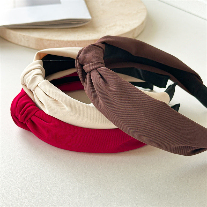 Women's Simple Style Solid Color Cloth Hair Band