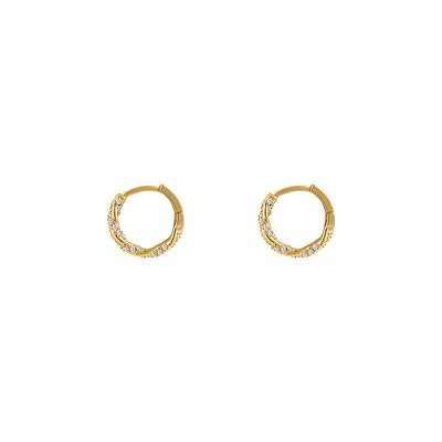 New Popular Niche Unique Earrings Women's Gold Premium Sensory Ring Ear Buckle Earrings