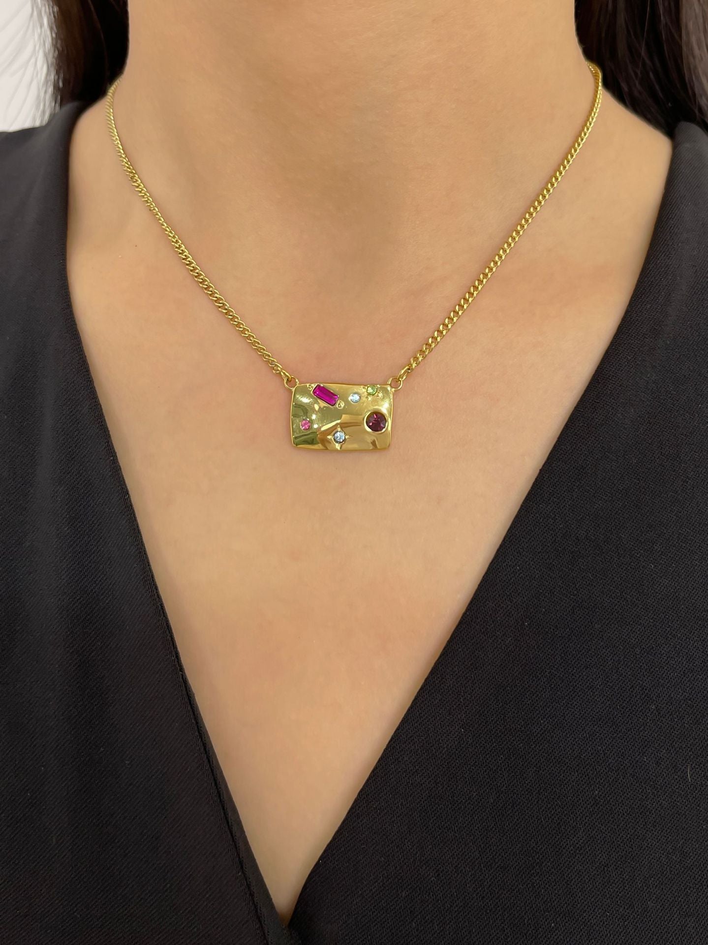 Jewelry Vintage Style Simple Style Geometric 304 Stainless Steel Plating Pendant Necklace