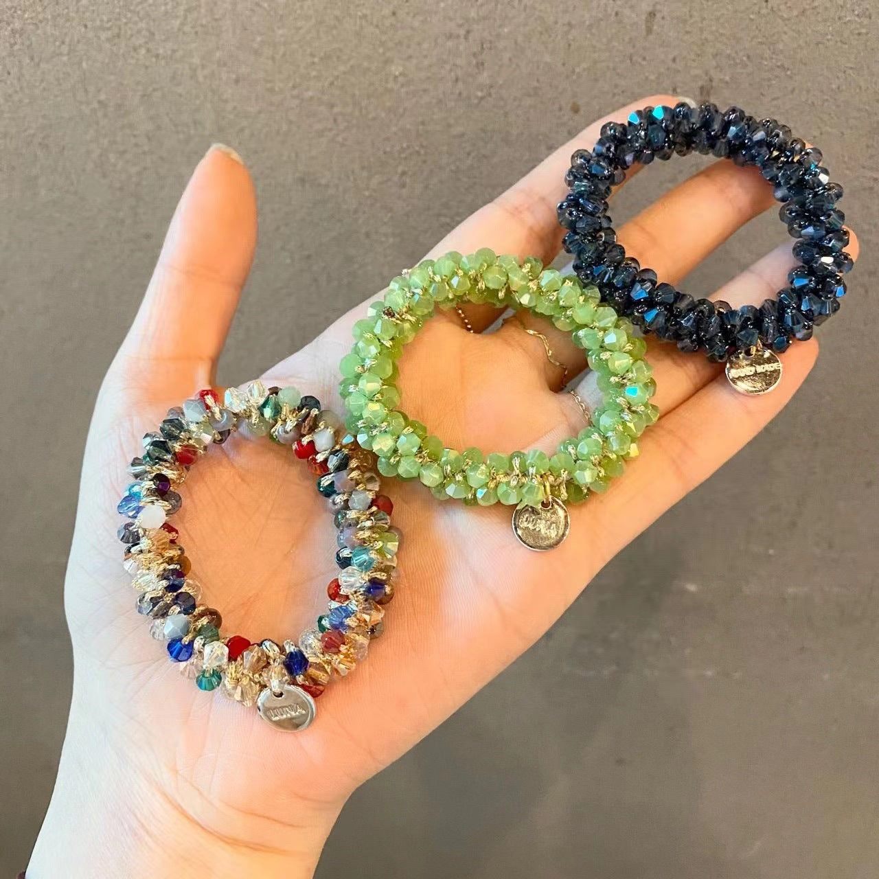 Women's Elegant Geometric Rhinestone Hair Tie