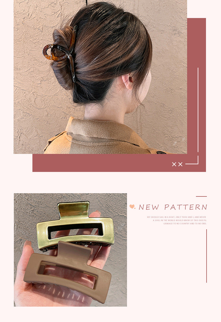 simple style solid color plastic handmade hair claws 1 piece