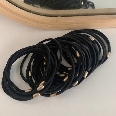 simple style solid color cloth metal rubber band 1 piece