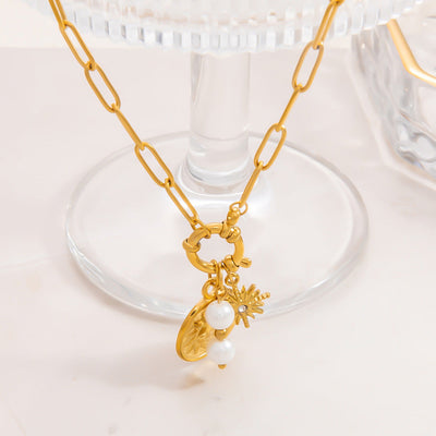 Jewelry Vintage Style Classic Style Sun 304 Stainless Steel Plating Pendant Necklace