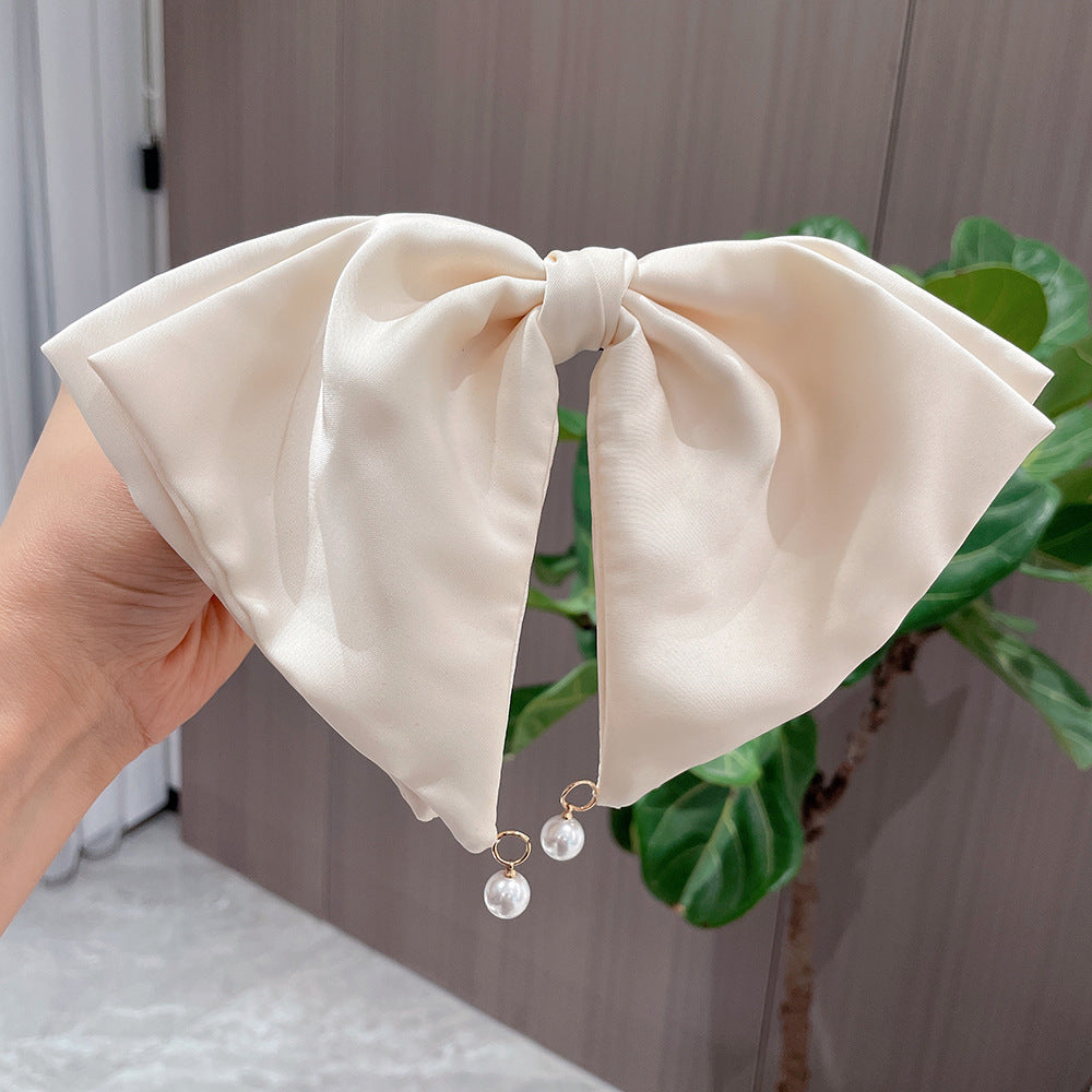 elegant bow knot cloth hair clip