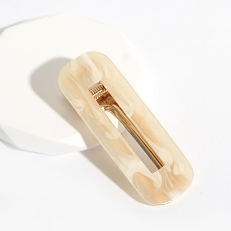 fashion geometric arylic stoving varnish hair clip 1 piece