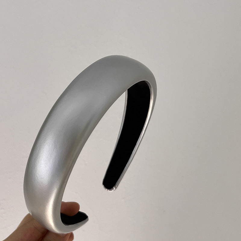 Women's Casual Simple Style Solid Color Pu Leather Handmade Hair Band