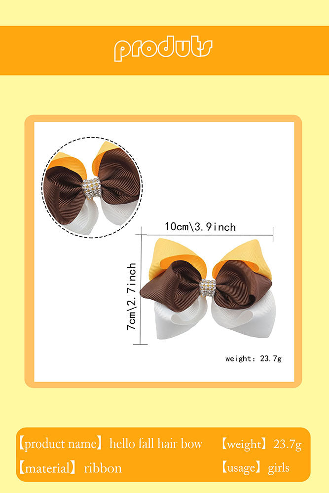 Girl'S IG Style Sweet Bow Knot Cloth Inlay Rhinestones Hair Clip