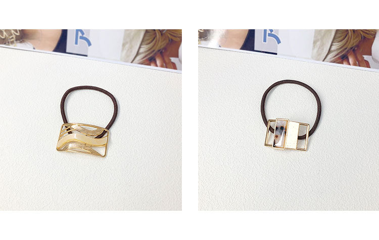 Women's Simple Style Geometric Alloy Resin Hair Tie