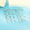 1 Set Nose Rings & Studs Casual Simple Style Geometric 316L Stainless Steel  Inlay Zircon Nose Rings & Studs