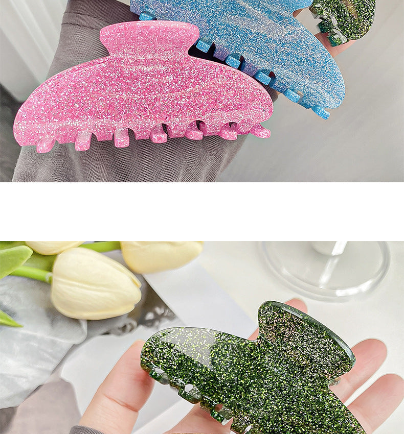 Women's Sweet Solid Color Arylic Hair Claws