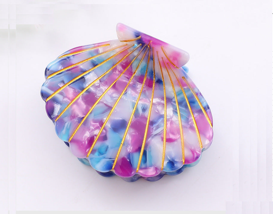 Women's Casual Beach Shell Acetic acid sheets Handmade Hair Claws