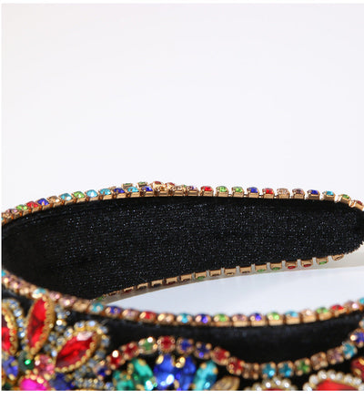 Women's Elegant Streetwear Geometric Flannel Rhinestones Hair Band