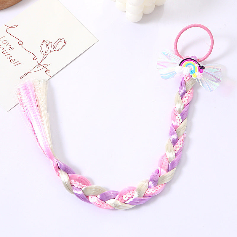 Girl'S Cute  Bow Knot Snowflake chemical fiber Inlay Rhinestones Hair Tie