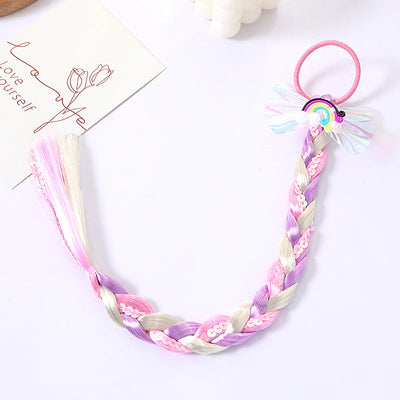 Girl'S Cute  Bow Knot Snowflake chemical fiber Inlay Rhinestones Hair Tie