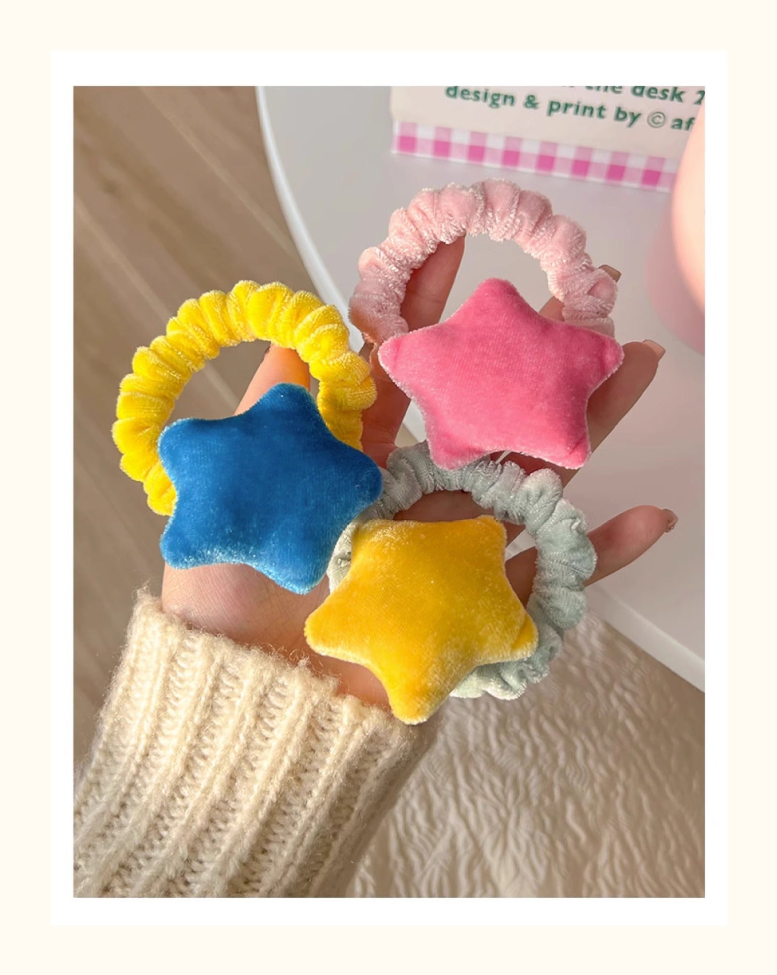 sweet star cloth hair tie