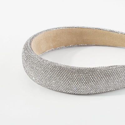 fashion solid color rhinestone handmade hair band 1 piece