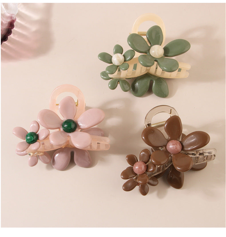 Women's Simple Style Classic Style Color Block Plastic Resin Hair Claws