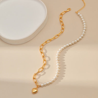 Copper Plating Heart Shape Necklace