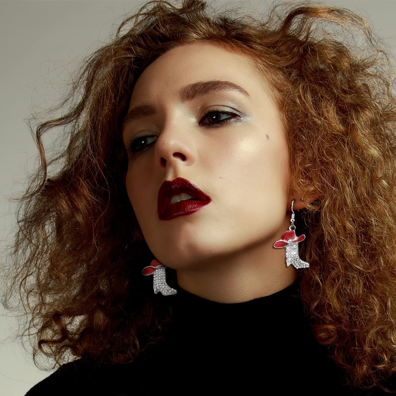 1 Pair Casual Simple Style Streetwear Boots Plating Copper Zircon Drop Earrings