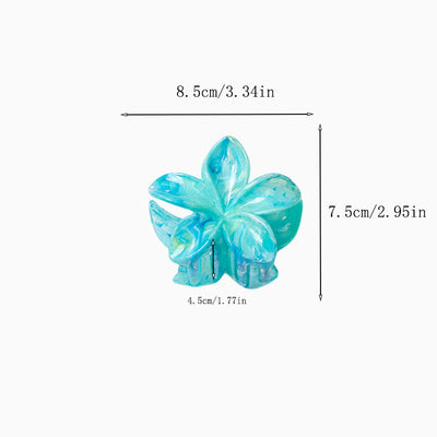 Women's Simple Style Floral Plastic Resin Stoving Varnish Hair Claws