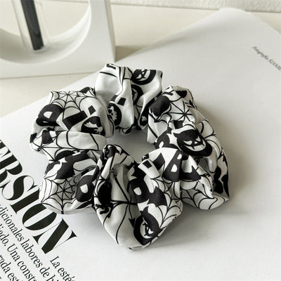 New Halloween Hair Ring  Hair Accessories Large Intestine Hair Ring  Hot Selling Product Festival Pumpkin Ghost Bat Head