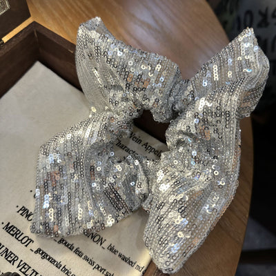 Women's Shiny Solid Color Sequins Hair Tie