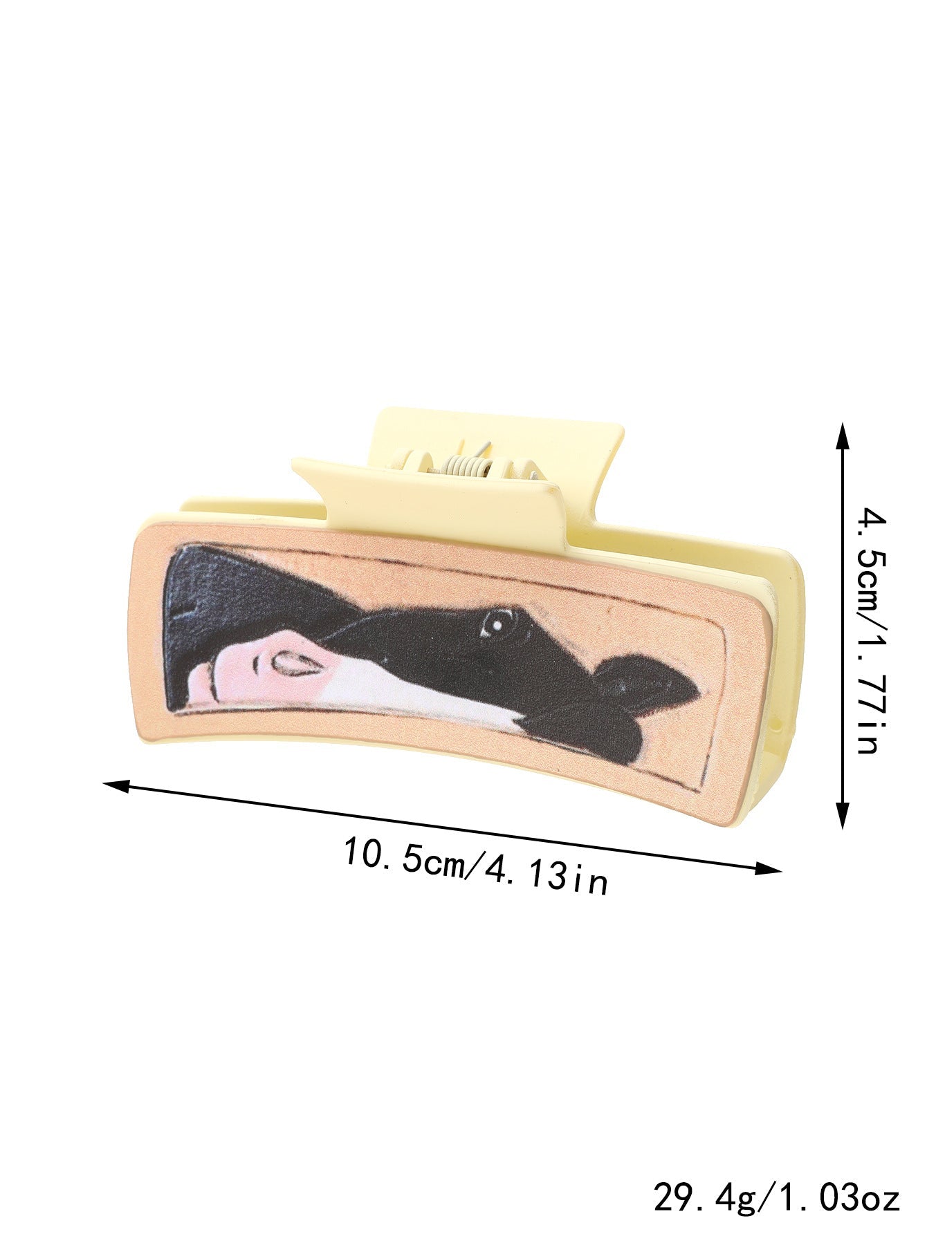 Women's Cute Cows Cow Pattern Pu Leather Hair Claws