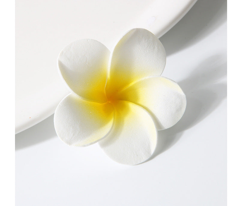 Women's Sweet Flower Plastic Metal Inlay Pearl Hair Clip