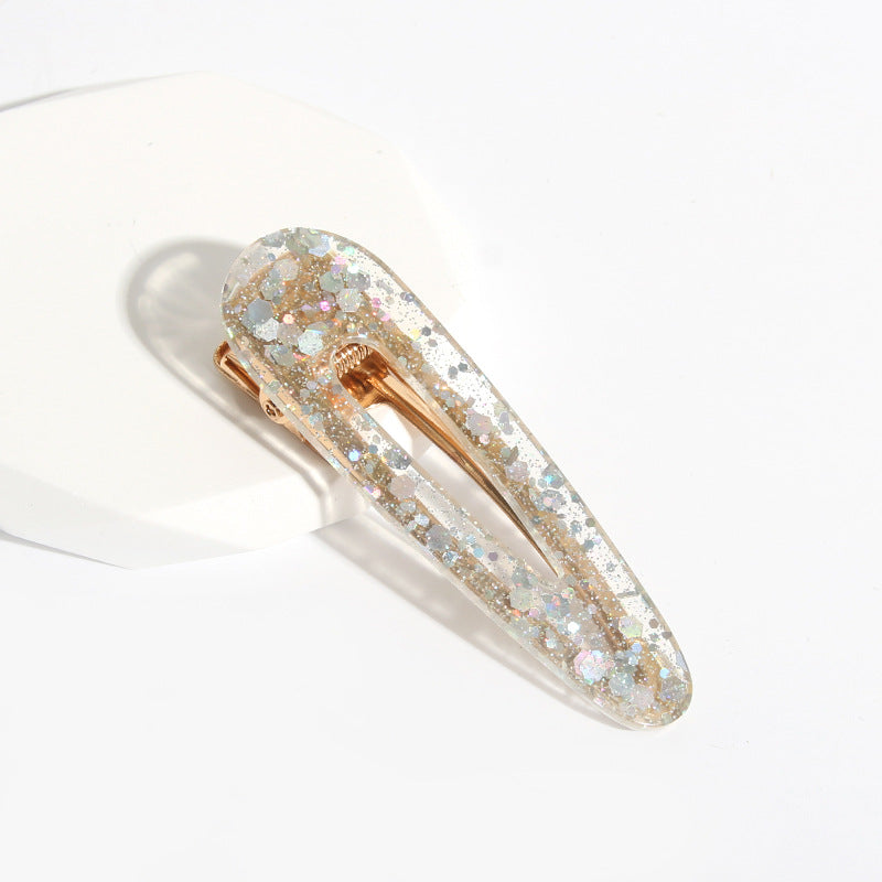 fashion geometric arylic stoving varnish hair clip 1 piece