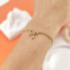Jewelry Streetwear Bow Knot 304 Stainless Steel Plating Bracelets Anklet Necklace