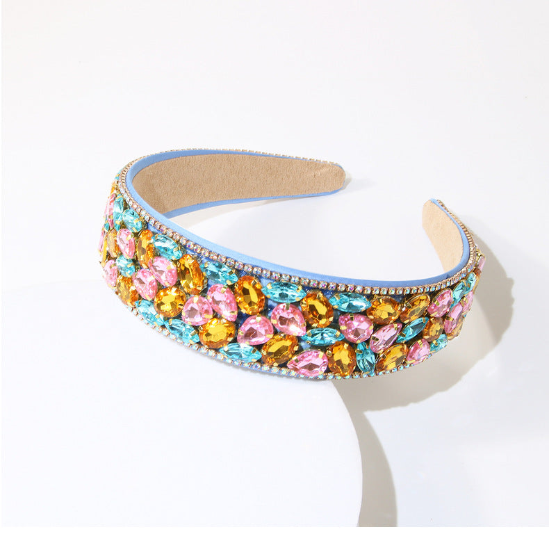 Women's Elegant Streetwear Geometric Plastic Rhinestones Hair Band