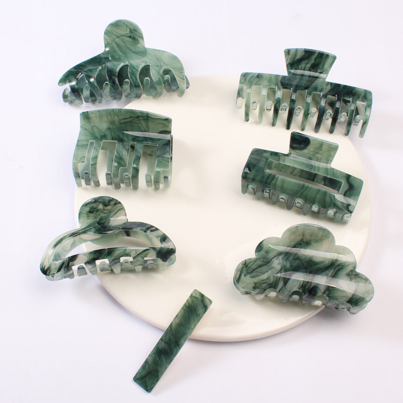 simple style geometric color block acetic acid sheets hair clip 1 piece