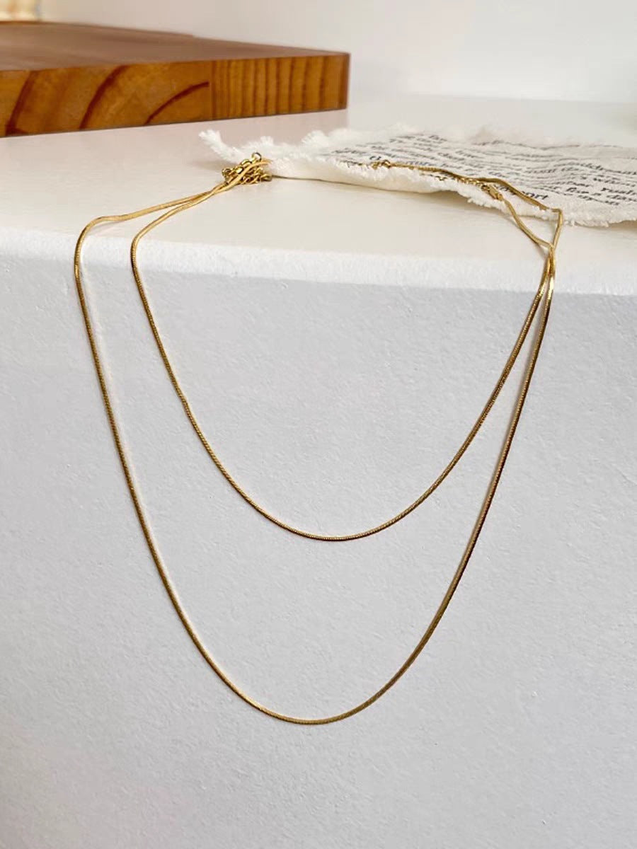 Jewelry Basic Classic Style Geometric Titanium Steel Plating Necklace