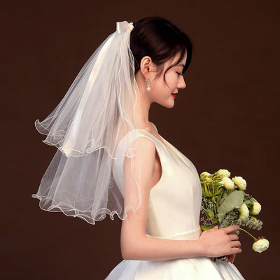 Women's Casual Retro Solid Color Gauze Birdcage Veils