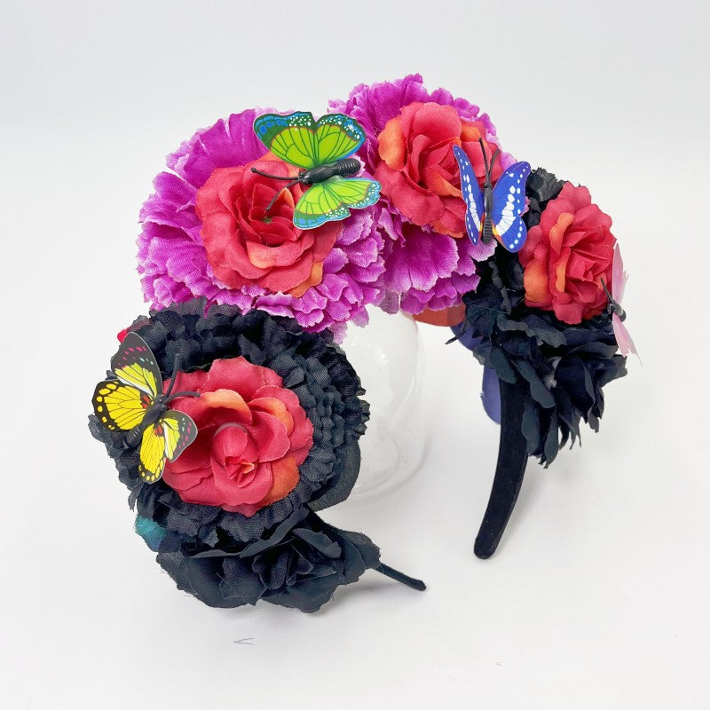 Women's Ethnic Style Flower Cloth Hair Band