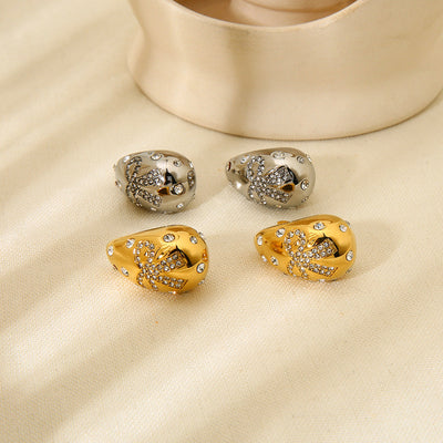 1 Pair Simple Style Commute Bow Knot Plating 304 Stainless Steel Ear Studs