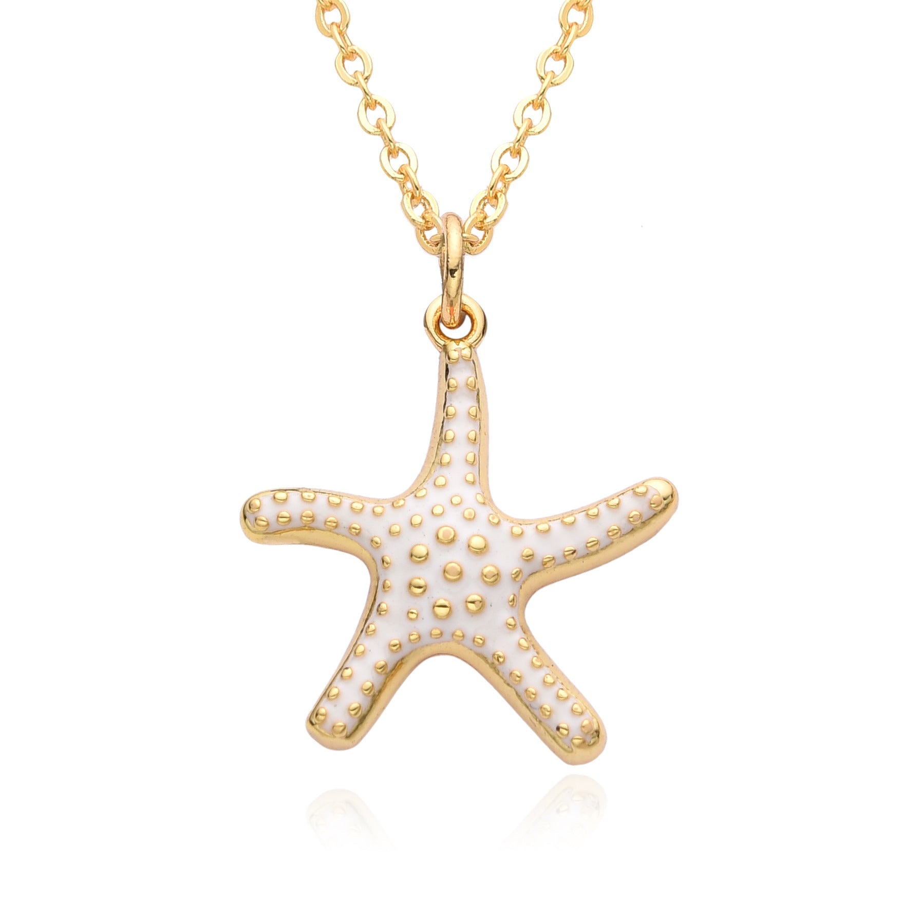 Copper Starfish Pendant Necklace