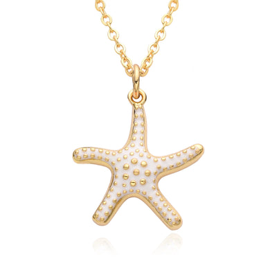 Copper Starfish Pendant Necklace