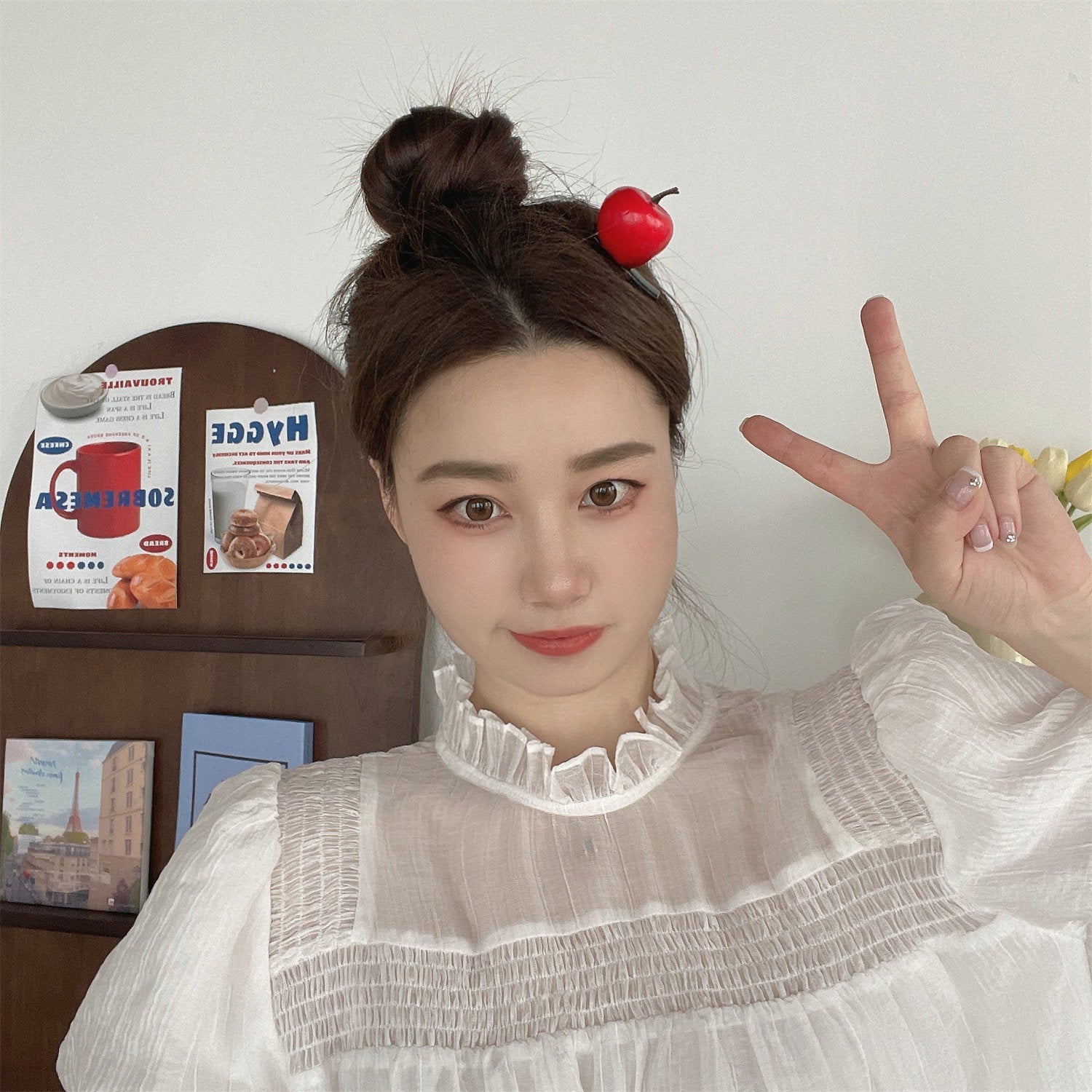 women's sweet solid color plastic hair clip