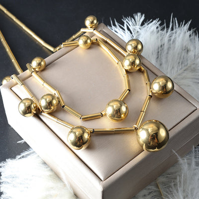 Jewelry Streetwear Geometric 304 Stainless Steel Plating Multi Charms Bracelet Multi Charms Necklace