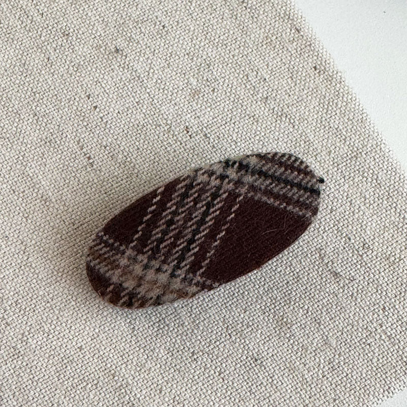 Women's IG Style Korean Style Plaid Cloth Hair Clip