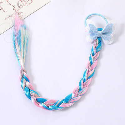 Girl'S Cute  Bow Knot Snowflake chemical fiber Inlay Rhinestones Hair Tie