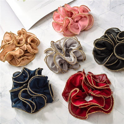 Women's Simple Style Solid Color Cloth Pearl Hair Tie