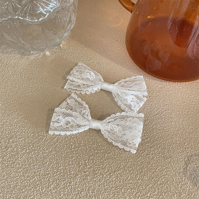 Women's Elegant Simple Style Bow Knot Lace Hair Clip Hair Tie Brooches