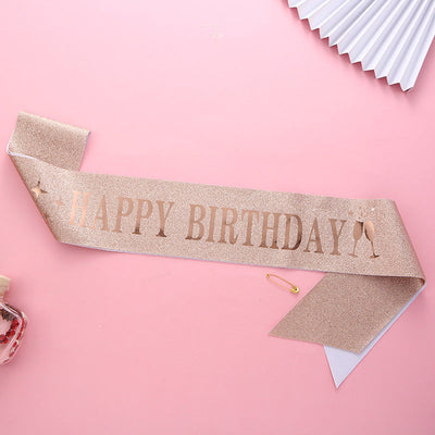 fashion letter metal inlay crown 2 piece set