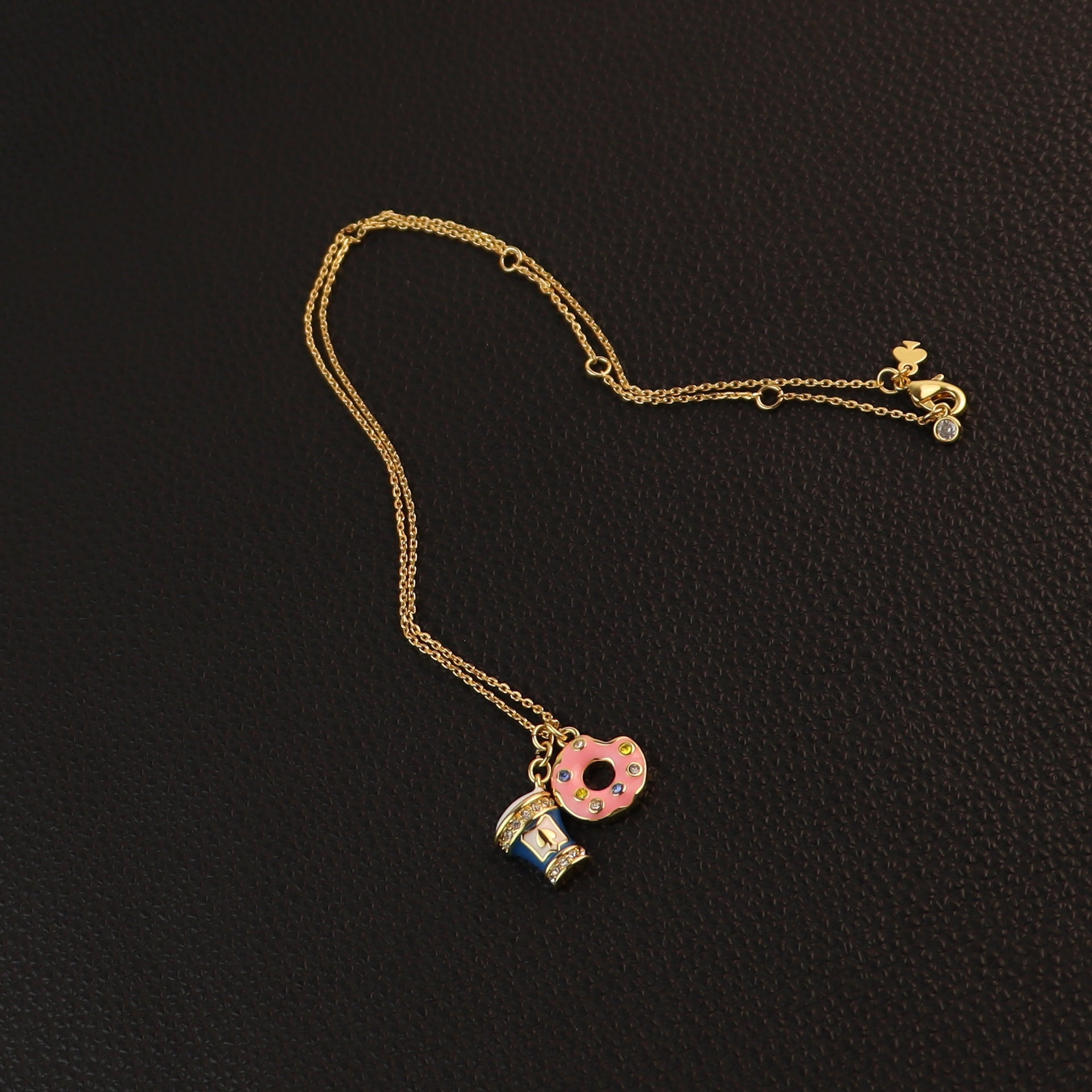 Rhinestone Copper Round Jewelry Set